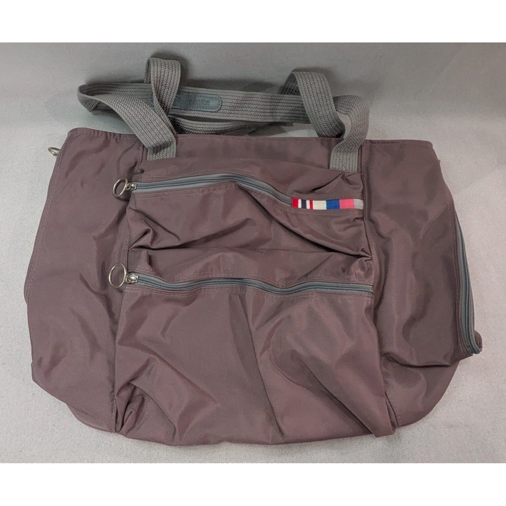 Samsonite Tote Bag Womens Large Mauve Purple Good Nylon Multi-Pocket Travel Bag